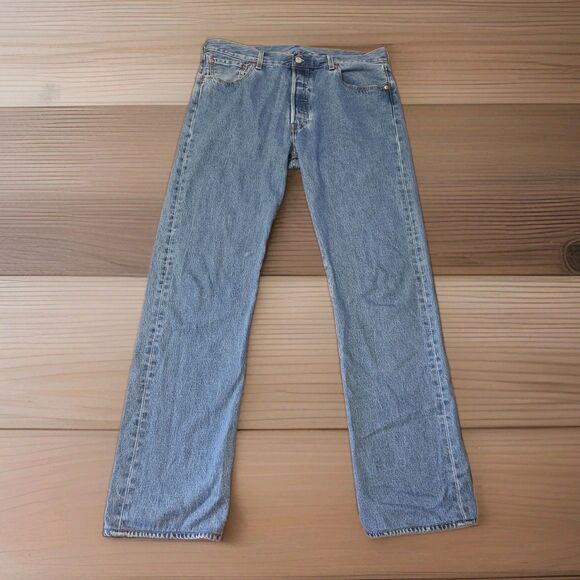 Levi's Other - Levi's Premium 501 Original Fit Jeans Men's 37x34 (Tag 36x36) Medium Wash Blue